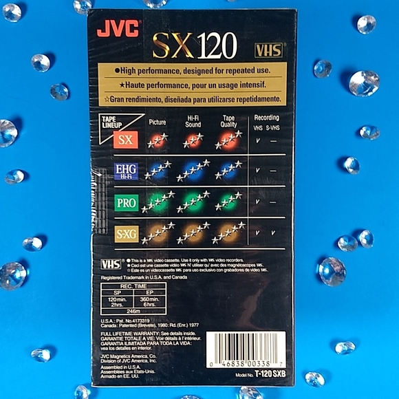 Factory Sealed JVC 120SX VHS Cassette - Picture 2 of 7